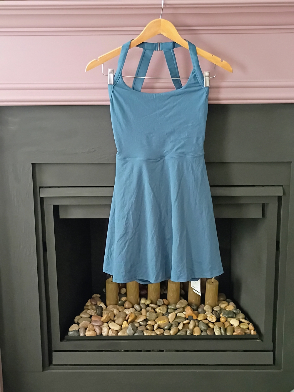 HALARA Blue Strappy Fit-and-Flare Dress